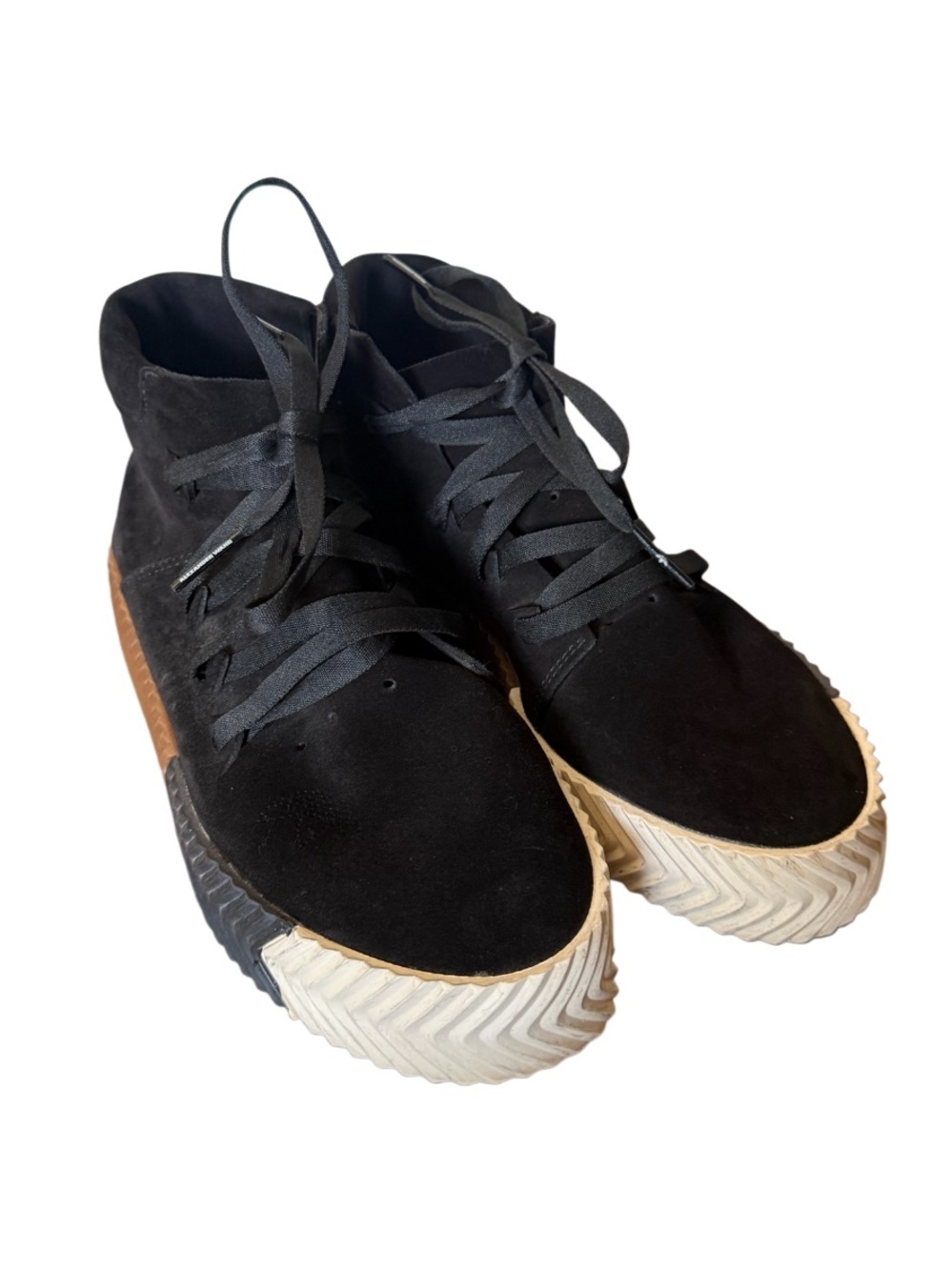 adidas Mid Skate Alexander Wang Black Suede Sneakers w Gum Sole Size 6.5